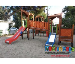 Πολυσύνθετο όργανο 3 πύργων με 2 τσουλήθρες και καθρέπτη παραμόρφωσης!